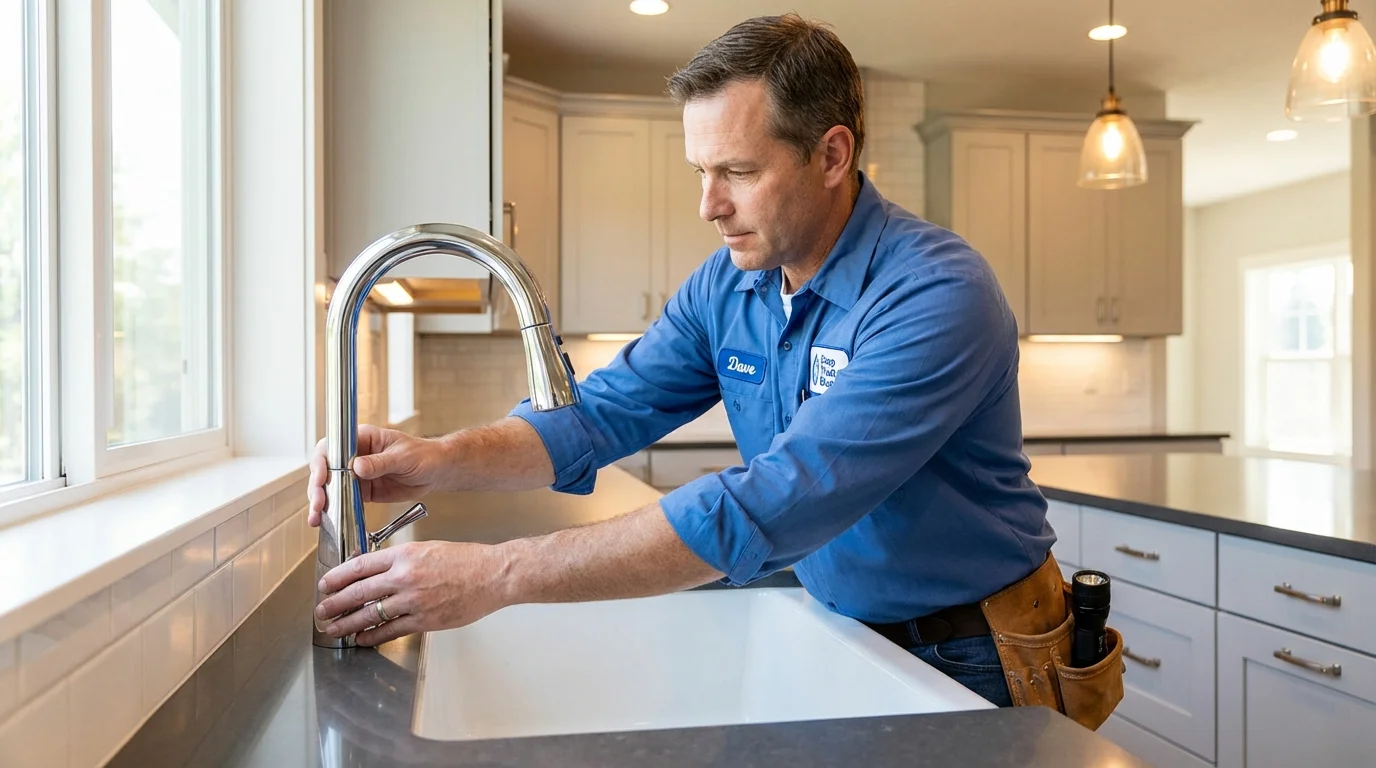 Kitchen faucet installation by Johns Plumbing LLC in Pequot Lakes